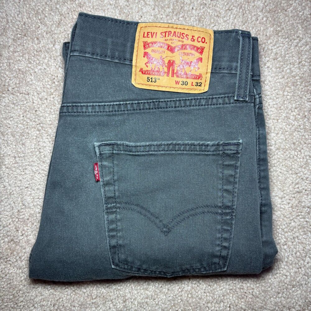 Levi's 513 Slim Straight Jeans Mens 30x32 - Charcoal Grey